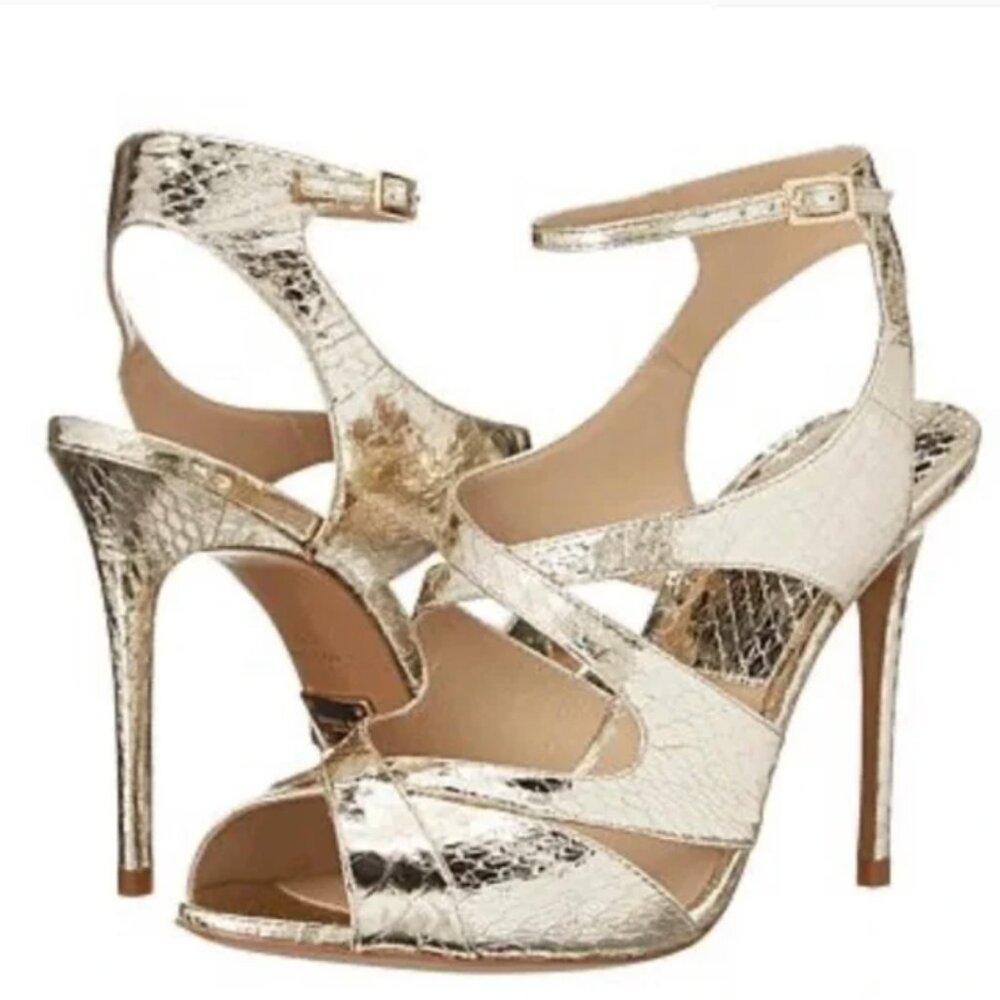Michael Kors Gold Snakeskin Heels